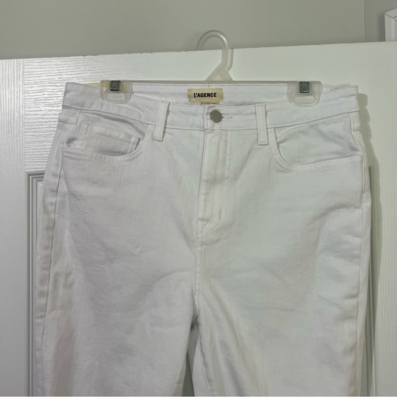 L’AGENCE White Distressed High Line Skinny High Rise Jeans *NWT* - Picture 5 of 14
